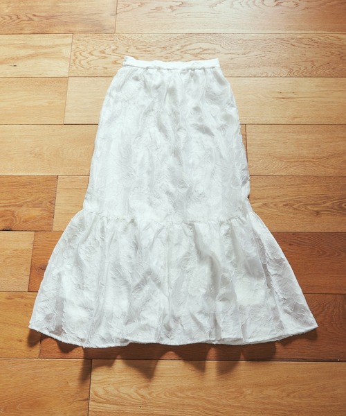 ANGIE VINTAGE by meg(アンジーヴィンテージバイメグ)の「【megコラボ】シアージャガードティアードスカート(スカート・レディース・ホワイト/ブラック/アイボリー・FREE)」の11枚目の写真