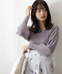 PROPORTION BODY DRESSING | デコルテケーブルニット / 1212270025(ニット/セーター)