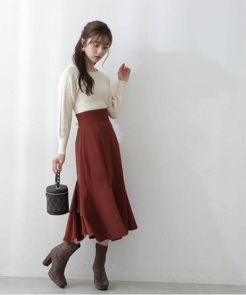 PROPORTION BODY DRESSING（プロポーションボディドレッシング）の「デコルテケーブルニット / 1212270025（ニット/セーター・レディース・グレー/グリーン/ダークグレー/ホワイト系その他・SMALL/MEDIUM）」の11枚目の写真