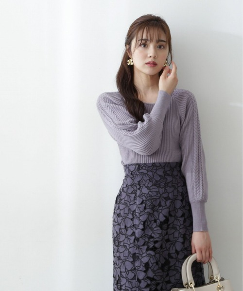 PROPORTION BODY DRESSING（プロポーションボディドレッシング）の「デコルテケーブルニット / 1212270025（ニット/セーター・レディース・グレー/グリーン/ダークグレー/ホワイト系その他・SMALL/MEDIUM）」の17枚目の写真