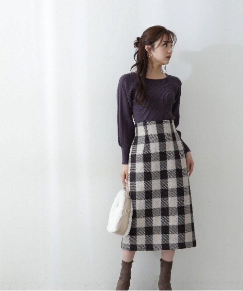 PROPORTION BODY DRESSING（プロポーションボディドレッシング）の「デコルテケーブルニット / 1212270025（ニット/セーター・レディース・グレー/グリーン/ダークグレー/ホワイト系その他・SMALL/MEDIUM）」の6枚目の写真