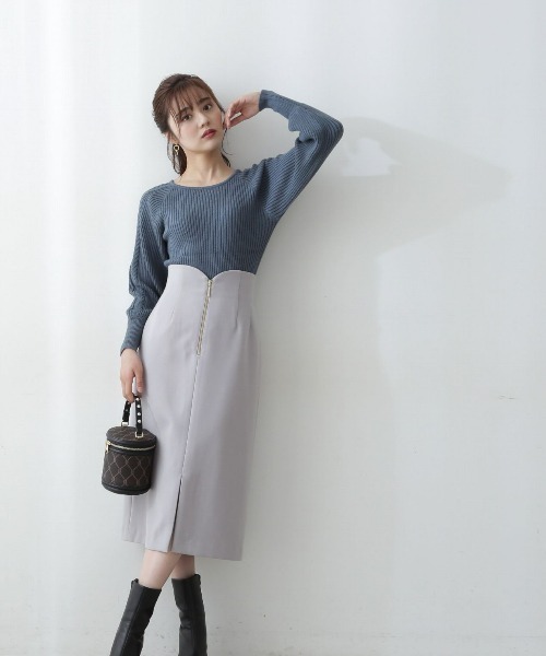 PROPORTION BODY DRESSING（プロポーションボディドレッシング）の「デコルテケーブルニット / 1212270025（ニット/セーター・レディース・グレー/グリーン/ダークグレー/ホワイト系その他・SMALL/MEDIUM）」の16枚目の写真