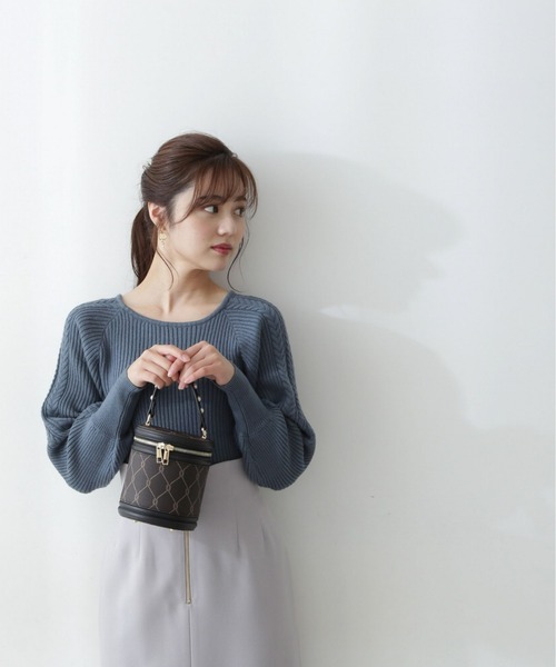 PROPORTION BODY DRESSING（プロポーションボディドレッシング）の「デコルテケーブルニット / 1212270025（ニット/セーター・レディース・グレー/グリーン/ダークグレー/ホワイト系その他・SMALL/MEDIUM）」の10枚目の写真
