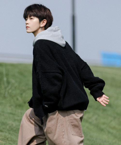 【セール】【neos -addictive design-】CONVERSE コンバース ビッグシルエット 無地＆ボーダー ワンポイント刺繍 シャギー ニット カーディガン（カーディガン/ボレロ）｜CONVERSE（コンバース） dasbusinesshemd.com