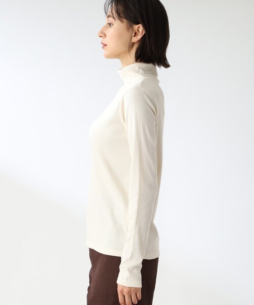 THE SHOP TK （ザ ショップ ティーケー ）の「◆【着映え＆着回し】リブジャージタートル（Tシャツ/カットソー・レディース・ピンク系/ブラック/ブルー/オフホワイト・12）」の5枚目の写真