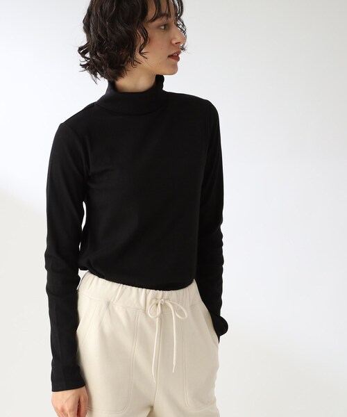 THE SHOP TK （ザ ショップ ティーケー ）の「◆【着映え＆着回し】リブジャージタートル（Tシャツ/カットソー・レディース・ピンク系/ブラック/ブルー/オフホワイト・12）」の12枚目の写真