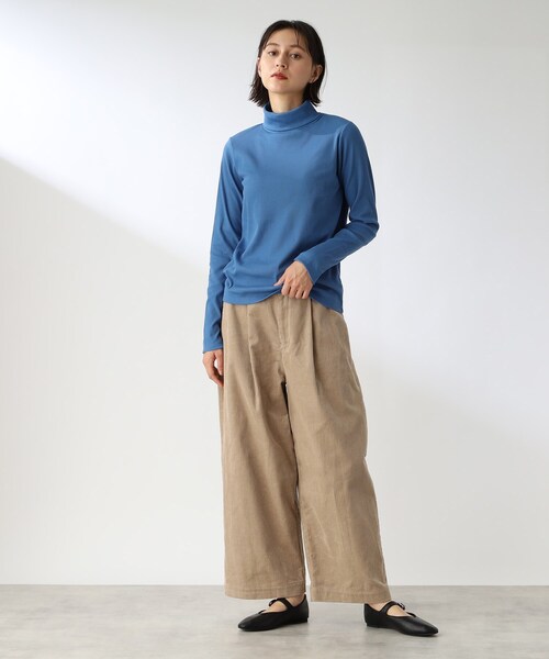 THE SHOP TK （ザ ショップ ティーケー ）の「◆【着映え＆着回し】リブジャージタートル（Tシャツ/カットソー・レディース・ピンク系/ブラック/ブルー/オフホワイト・12）」の20枚目の写真