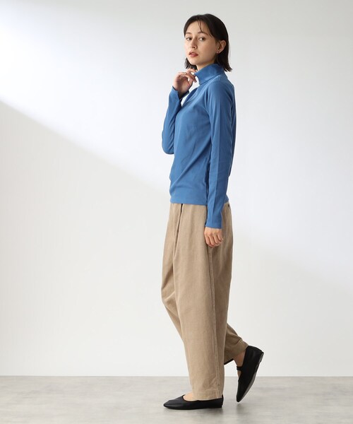 THE SHOP TK （ザ ショップ ティーケー ）の「◆【着映え＆着回し】リブジャージタートル（Tシャツ/カットソー・レディース・ピンク系/ブラック/ブルー/オフホワイト・12）」の13枚目の写真