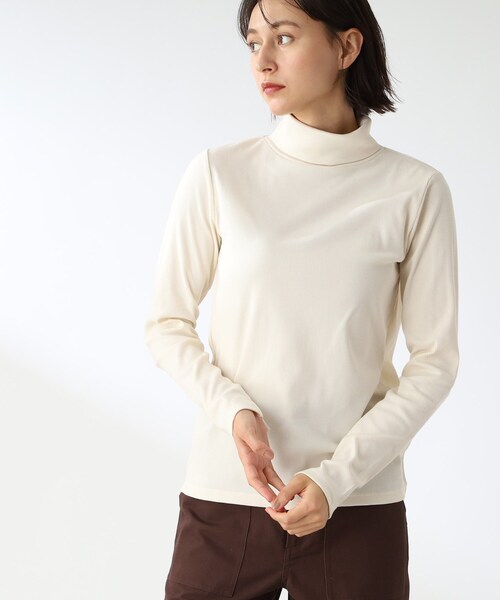 THE SHOP TK （ザ ショップ ティーケー ）の「◆【着映え＆着回し】リブジャージタートル（Tシャツ/カットソー・レディース・ピンク系/ブラック/ブルー/オフホワイト・12）」の21枚目の写真