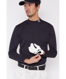 HIGH ST. GOLF∴バックハニカム 長袖モックネックシャツ <AdE>