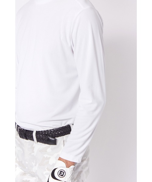 TORNADO MART(トルネードマート)の「HIGH ST. GOLF∴バックハニカム 長袖モックネックシャツ <AdE>(Tシャツ/カットソー・メンズ・ブラック/ホワイト・L/LL/S)」の8枚目の写真