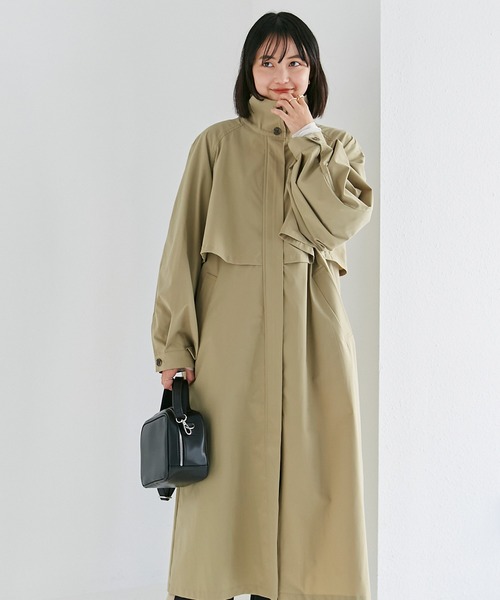 LAVEANGE（ラビアンジェ）の「[洗える]スタンドトレンチコート（その他アウター・レディース・カーキ/ベージュ/ネイビー・3L/LL/M/4L）」の6枚目の写真