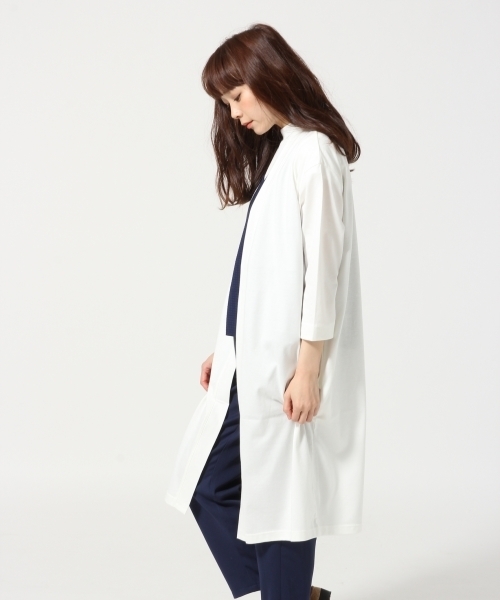 HARE（ハレ）の「テンジクロングカーディガン7分袖(HARE)（カーディガン/ボレロ・レディース・オフホワイト/グレー・FREE）」の5枚目の写真