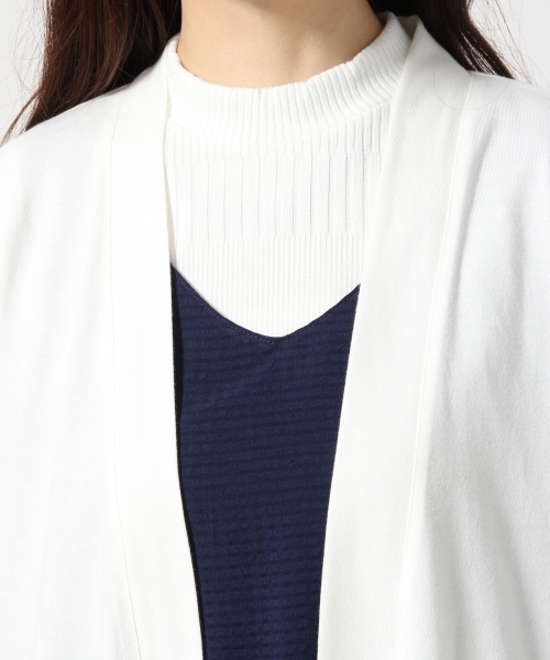 HARE（ハレ）の「テンジクロングカーディガン7分袖(HARE)（カーディガン/ボレロ・レディース・オフホワイト/グレー・FREE）」の7枚目の写真