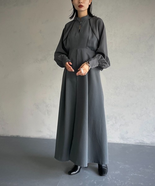 &g'aime(アンジェム)の「【&g’aime】パイピングフレアワンピース(ワンピース・レディース・チャコールグレー/ブラック・FREE)」の18枚目の写真