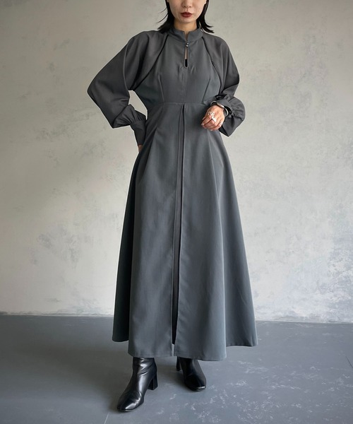 &g'aime(アンジェム)の「【&g’aime】パイピングフレアワンピース(ワンピース・レディース・チャコールグレー/ブラック・FREE)」の20枚目の写真