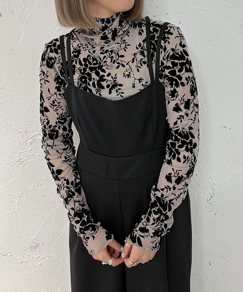 apres jour mignon(アプレジュールミニョン)の「バッククロスサロペット【ZOZOTOWN限定アイテム】(サロペット/オーバーオール・レディース・ブラック/ダークブラウン・X-LARGE/MEDIUM/SMALL)」の4枚目の写真