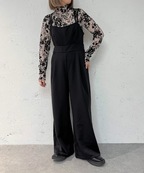 apres jour mignon(アプレジュールミニョン)の「バッククロスサロペット【ZOZOTOWN限定アイテム】(サロペット/オーバーオール・レディース・ブラック/ダークブラウン・X-LARGE/MEDIUM/SMALL)」の8枚目の写真