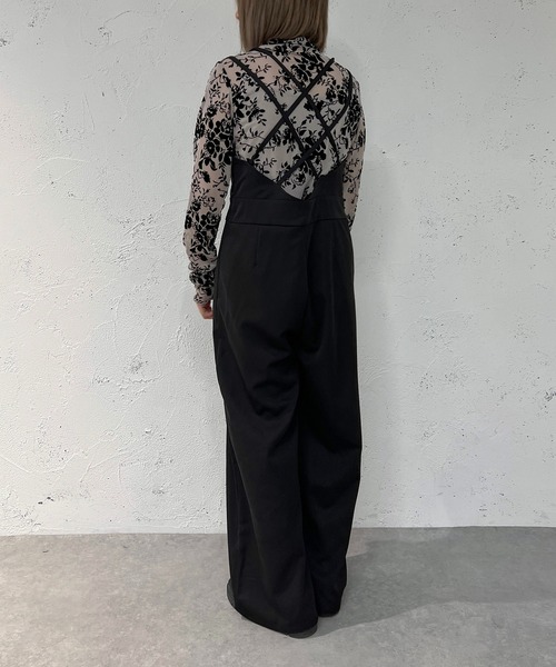 apres jour mignon(アプレジュールミニョン)の「バッククロスサロペット【ZOZOTOWN限定アイテム】(サロペット/オーバーオール・レディース・ブラック/ダークブラウン・X-LARGE/MEDIUM/SMALL)」の9枚目の写真