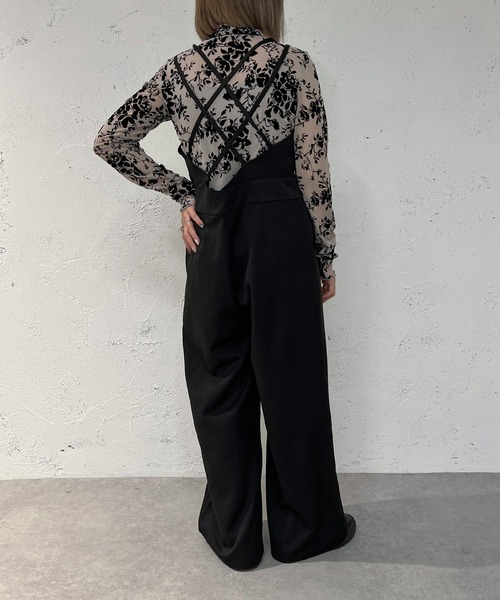 apres jour mignon(アプレジュールミニョン)の「バッククロスサロペット【ZOZOTOWN限定アイテム】(サロペット/オーバーオール・レディース・ブラック/ダークブラウン・X-LARGE/MEDIUM/SMALL)」の10枚目の写真