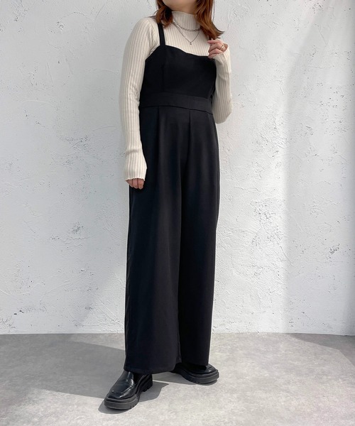 apres jour mignon(アプレジュールミニョン)の「バッククロスサロペット【ZOZOTOWN限定アイテム】(サロペット/オーバーオール・レディース・ブラック/ダークブラウン・X-LARGE/MEDIUM/SMALL)」の14枚目の写真