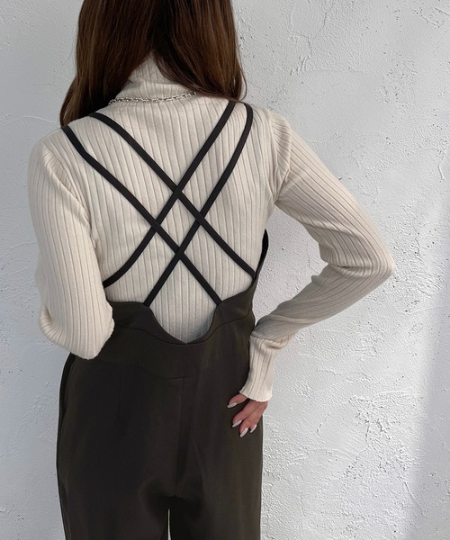 apres jour mignon(アプレジュールミニョン)の「バッククロスサロペット【ZOZOTOWN限定アイテム】(サロペット/オーバーオール・レディース・ブラック/ダークブラウン・X-LARGE/MEDIUM/SMALL)」の20枚目の写真