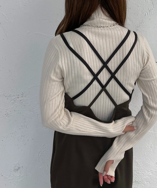 apres jour mignon(アプレジュールミニョン)の「バッククロスサロペット【ZOZOTOWN限定アイテム】(サロペット/オーバーオール・レディース・ブラック/ダークブラウン・X-LARGE/MEDIUM/SMALL)」の21枚目の写真