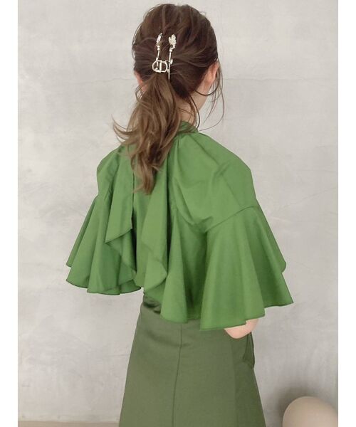 dazzlin（ダズリン）の「カーテンフリルフレアブラウス（シャツ/ブラウス・レディース・オフホワイト/パープル/グリーン・FREE）」の22枚目の写真