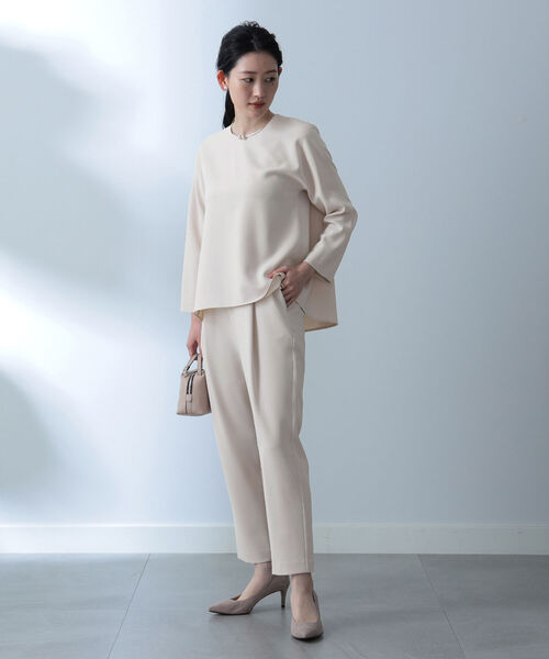 「Demi-Luxe BEAMS」 長袖ブラウス 38 ブルー レディース Demi-Luxe BEAMS（デミルクス ビームス）ギャザー ショルダー