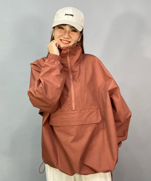 ROXY(ロキシー)の「ROXY/ロキシー ルーズシルエット/バックプリント撥水ジャケット RJK231081(その他アウター・レディース・ホワイト/ブラウン・L/M)」の2枚目の写真