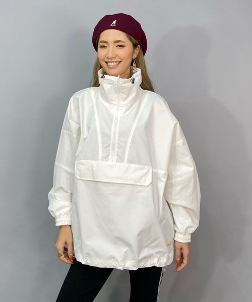 ROXY(ロキシー)の「ROXY/ロキシー ルーズシルエット/バックプリント撥水ジャケット RJK231081(その他アウター・レディース・ホワイト/ブラウン・L/M)」の3枚目の写真