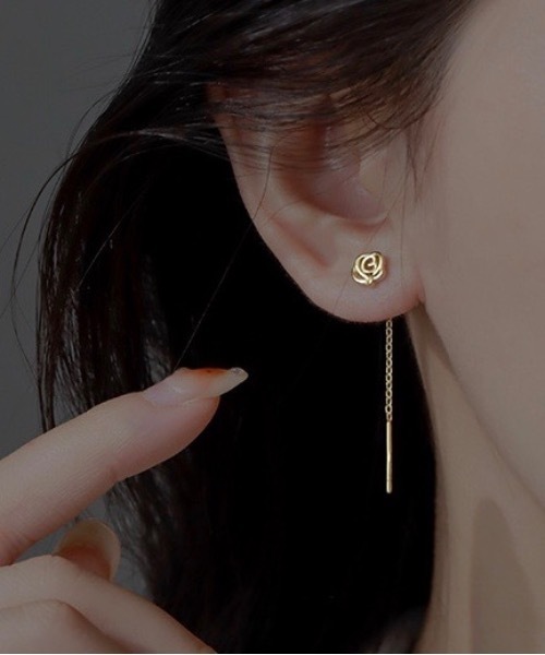 Burner（バーナー）の「【OKUOKU　0909】 ローズモチーフピアス oku-pierce-680703875109-26 I（ピアス（両耳用）・メンズ・A/B・FREE）」の2枚目の写真