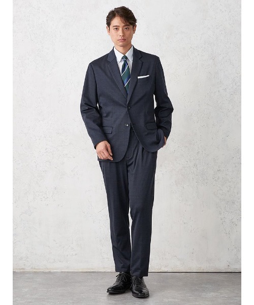 Perfect Suit FActory（パーフェクトスーツファクトリー）の「【上下洗える】プチプラセットアップ　パンツ　チェック　ブラック/ネイビー（スラックス・メンズ・ブラック/ネイビー・L/LL/M/S）」の9枚目の写真