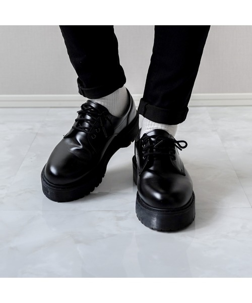 INTER FACTORY（インターファクトリー）の「【eftyus / エフティウス 】ハイソールボリュームブーツ（+7cm）（ドレスシューズ・メンズ・ブラック・25.5/26.5）」の16枚目の写真