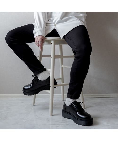 INTER FACTORY（インターファクトリー）の「【eftyus / エフティウス 】ハイソールボリュームブーツ（+7cm）（ドレスシューズ・メンズ・ブラック・25.5/26.5）」の2枚目の写真