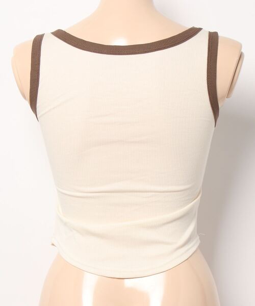 CECIL McBEE（セシルマクビー）の「ロゴタンクトップ（タンクトップ・レディース・ブラック/アイボリー/グレー・FREE）」の5枚目の写真