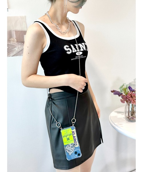 CECIL McBEE（セシルマクビー）の「ロゴタンクトップ（タンクトップ・レディース・ブラック/アイボリー/グレー・FREE）」の8枚目の写真