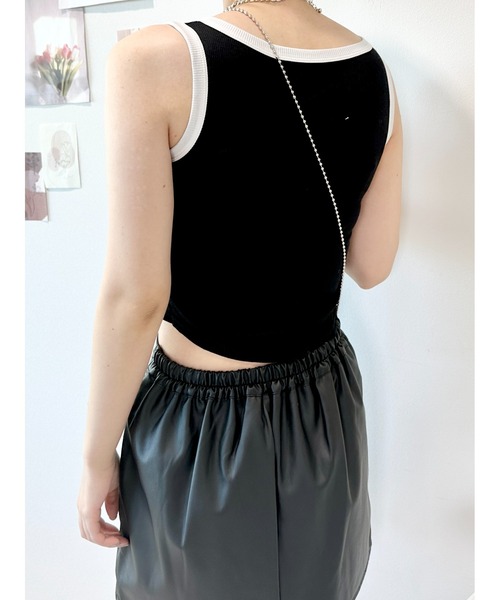 CECIL McBEE（セシルマクビー）の「ロゴタンクトップ（タンクトップ・レディース・ブラック/アイボリー/グレー・FREE）」の9枚目の写真