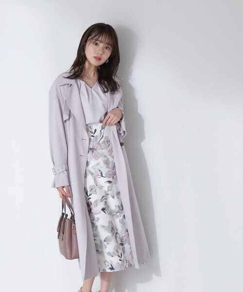美品 プロポーションボディドレッシング ステンカラーコート ベーシックテロンチ PROPORTION BODY DRESSING（プロポーションボディドレッシング