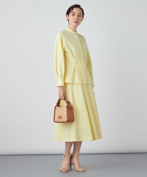 NOLLEY’S Sophi（ノーリーズソフィ）の「リップルタックフレアースカート（スカート・レディース・ホワイト/イエロー/サックスブルー・36/38/34）」の17枚目の写真