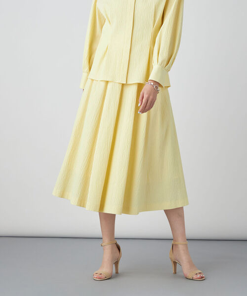 NOLLEY’S Sophi（ノーリーズソフィ）の「リップルタックフレアースカート（スカート・レディース・ホワイト/イエロー/サックスブルー・36/38/34）」の18枚目の写真