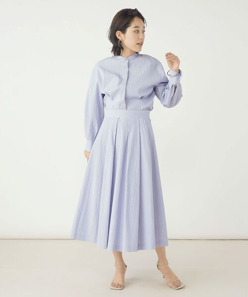 NOLLEY’S Sophi（ノーリーズソフィ）の「リップルタックフレアースカート（スカート・レディース・ホワイト/イエロー/サックスブルー・36/38/34）」の22枚目の写真