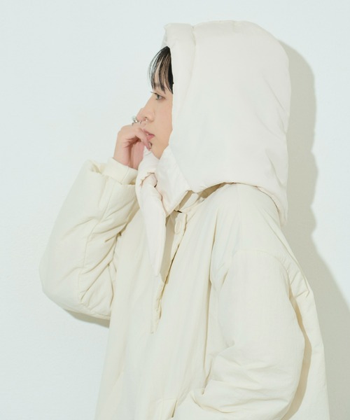 Aunt Marie's（アントマリーズ）の「中綿バラクラバ（キャップ・レディース・アイボリー/ブラック・FREE）」の4枚目の写真