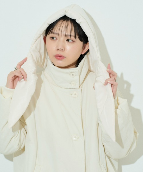 Aunt Marie's（アントマリーズ）の「中綿バラクラバ（キャップ・レディース・アイボリー/ブラック・FREE）」の5枚目の写真