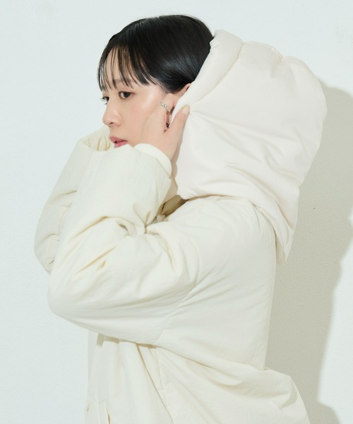 Aunt Marie's（アントマリーズ）の「中綿バラクラバ（キャップ・レディース・アイボリー/ブラック・FREE）」の7枚目の写真