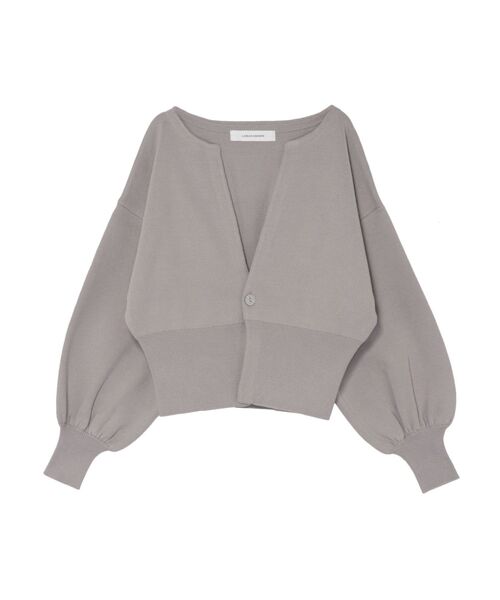 LAGUNAMOON(ラグナムーン)の「ボリュームスリーブショートニットカーディガン(カーディガン/ボレロ・レディース・ホワイト/ミント/ライトグレー・FREE)」の3枚目の写真