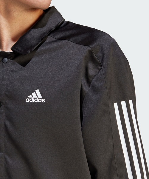 adidas(アディダス)の「サテン コーチジャケット / アディダス adidas(ナイロンジャケット・メンズ・ブラック・SMALL/X-SMALL/LARGE/MEDIUM/X-LARGE/XX-LARGE/3XL)」の4枚目の写真