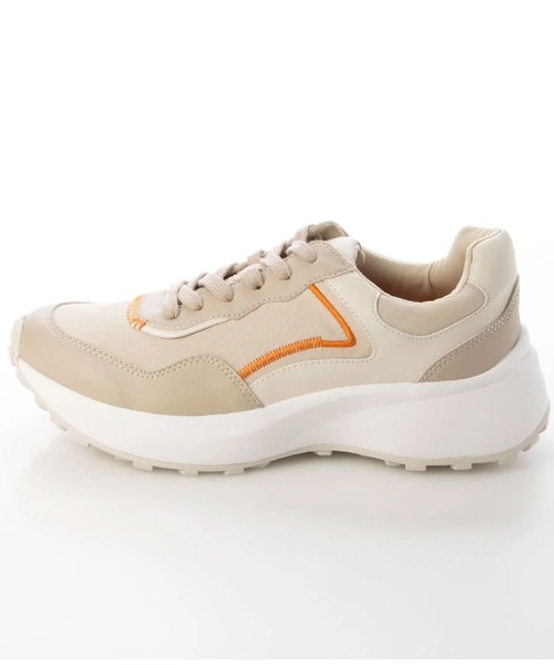 Lucida（ルシーダ）の「【Orion/オリオン】 サイドデザインボリュームスニーカー（スニーカー・レディース・ホワイト×ブルー/ブラック×イエロー/ベージュ系その他2/ベージュ系その他・35/36/37/38/39）」の16枚目の写真