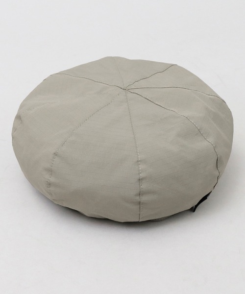 Basiquenti（ベーシックエンティ）の「CORDURAナイロン×オーガニックコットン（日本製生地） リップストップ コーデュラコットン ベレー帽（ハンチング/ベレー帽・メンズ・ベージュ/ブラック/グレー/カーキ・FREE）」の18枚目の写真