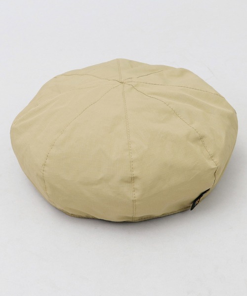 Basiquenti（ベーシックエンティ）の「CORDURAナイロン×オーガニックコットン（日本製生地） リップストップ コーデュラコットン ベレー帽（ハンチング/ベレー帽・メンズ・ベージュ/ブラック/グレー/カーキ・FREE）」の14枚目の写真
